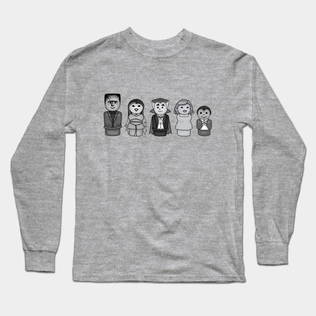 Cute and Spooky Little Family Long Sleeve T-Shirt by Slightly Unhinged